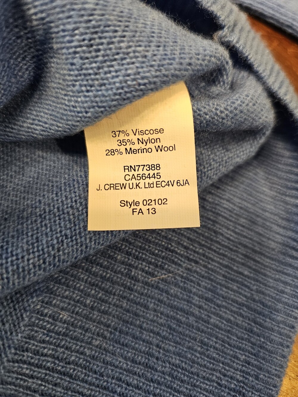 J. Crew Women's Blue French Hen Sweater - Size Small - Picture 4 of 4